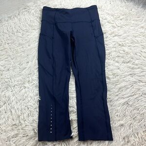 Lululemon Fast & Free Crop (19") Midnight Navy